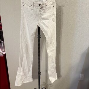 PAIGE Women's Cream Flare Jeans